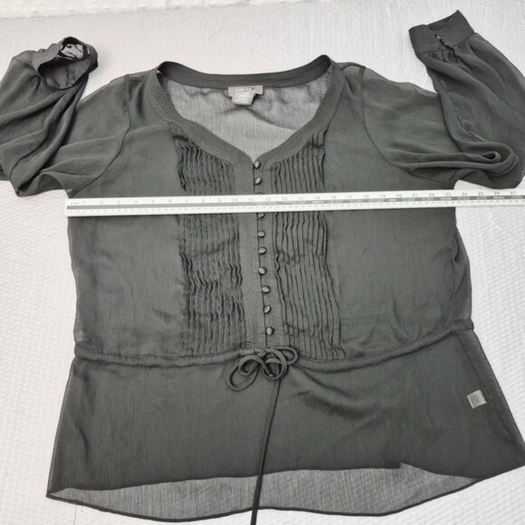 George ME sheer black lightweight blouse, long-sleeved top plus size 2xl - Picture 9 of 10